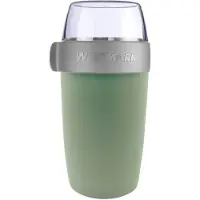 Westmark mueslibeker/lunchpot, met 2 lekvrije compartimenten: 200 ml + 500 ml, kunststof, natuurlijk BPA-vrij, muntgroen/grijs/helder, 5285226M