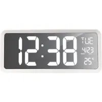 Technoline Wandklok / Tafelklok grote duidelijke cijfers - Datum & Dag aanduiding - Temperatuur - WS 8130