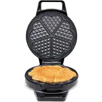 Alpina - Wafelijzer Hartvorm - Wafelmaker - 1000W - Zwart