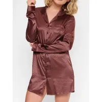 Lingadore Night Nachthemd Brown Dots | Maat: M | Kleur: Bruin