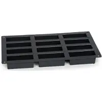 Patisse mini cakevorm 12 vaks 29x17 cm zwart/siliconen