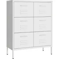 vidaXL Ladekast 80x35x101,5 cm staal wit