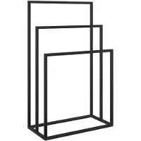 Super Merchant Handdoekenrek vrijstaand 48x24x79 cm ijzer zwart