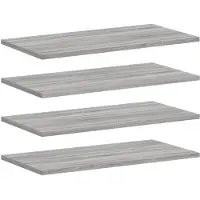 vidaXL Wandschappen 4 st 60x30x1,5 cm bewerkt hout grijs sonoma eiken