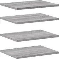 vidaXL Wandschappen 4 st 40x30x1,5 cm bewerkt hout grijs sonoma eiken