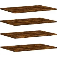 vidaXL Wandschappen 4 st 60x40x1,5 cm bewerkt hout gerookt eikenkleur