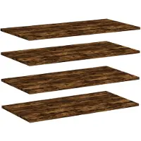 vidaXL Wandschappen 4 st 80x40x1,5 cm bewerkt hout gerookt eikenkleur