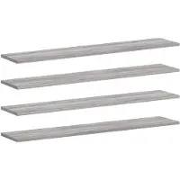 vidaXL Wandschappen 4 st 100x20x1,5 cm bewerkt hout grijs sonoma eiken