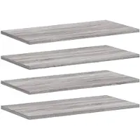 vidaXL Wandschappen 4 st 60x20x1,5 cm bewerkt hout grijs sonoma eiken