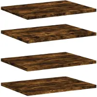 vidaXL Wandschappen 4 st 40x30x1,5 cm bewerkt hout gerookt eikenkleur