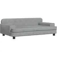 The Living Store Living Store hondenbed, lichtgrijs, 90x53x30 cm, fluweel