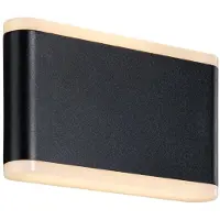 QAZQA Buiten wandlamp donkergrijs 17,5 cm incl. LED IP65 - Batt