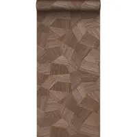Origin Wallcoverings eco-texture vliesbehang grafisch 3D motief roest bruin - 347824 - 0.53 x 10.05 m