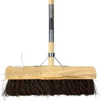 Synx Tools Gemeentebezem 45 cm - straatbezem - buiten bezem - Incl. bezemsteel 130 cm