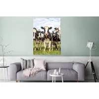 MuchoWow Wanddecoratie Metaal - Aluminium Schilderij Industrieel - Koeien - Weiland - Dieren - Natuur - Gras - 90x120 cm - Dibond - Foto op aluminium - Industriële muurdecoratie - Voor de woonkamer/slaapkamer