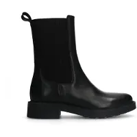 Manfield Zwarte leren chelsea boots | Maat 40