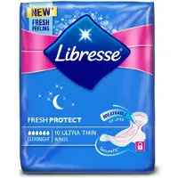 Libresse 12x Ultra Goodnight Maandverband Met Vleugels 10 Stuks