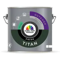 Global Paint Titan Finish Satin | Zijdeglans Lakverf Buiten 1 LTR - Wit
