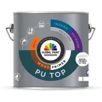 Global Paint PU Top Woodprimer | Grondverf Binnen & Buiten 1 LTR - Wit
