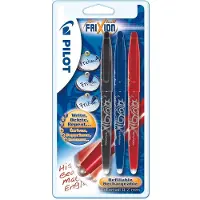 Pilot roller Frixion Ball blister van 3 stuks: blauw, zwart en rood