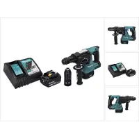 Makita Boormachine + slagboor, DHR 243 RT1 Accuboormachine 18 V SDS plus Brushless + 1x oplaadbare accu 5.0 Ah + lader (Oplaadbare batterij)