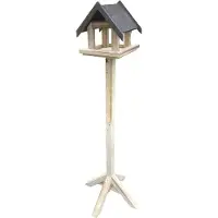 Garden Spirit Voederhuisje Voederhuis op voet - Gevlamd - - 203150 - Vogelvoederhuisje voor Vogels