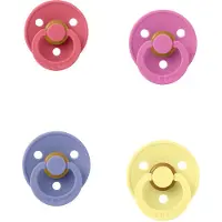 BIBS fopspeen 0-6 maanden set 4 stuks Bubblegum,Peri,Coral en Luna maat 1