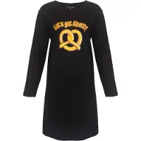 Temptation Dames Nachthemd - Bigshirt - Pretzel - Zwart - Maat M