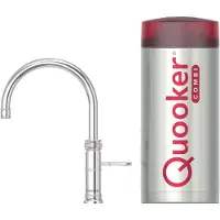 Quooker Classic Fusion Round kokendwaterkraan - draaibare uitloop - Combi+ reservoir - Warm / kokend water - Chroom 22+CFRCHR