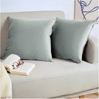 Blumtal Set van 2 Kussenslopen - Velvet - 50 x 50 cm - Grijs - Verborgen Ritssluiting - Kussenhoes voor sierkussens
