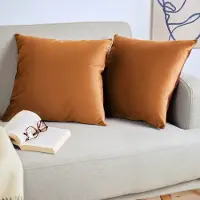 Blumtal Set van 2 Kussenslopen - Velvet - 40 x 60 cm - Pumpkin Spice - Verborgen Ritssluiting - Kussenhoes voor sierkussens