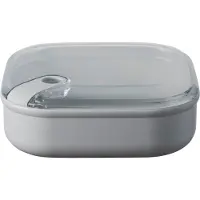 Omada - Pull Box Lunchbox Vierkant Laag 1 liter - Polypropyleen - Grijs -