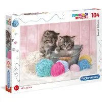 Clementoni Legpuzzel Supercolor Sweet Kittens 104 Stukjes