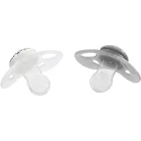 Twistshake - Pacifier 6+m Pastel Grey/White 2-pack