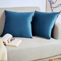 Blumtal Set van 2 Kussenslopen - Velvet - 45 x 45 cm - Donkerblauw - Verborgen Ritssluiting - Kussenhoes voor sierkussens