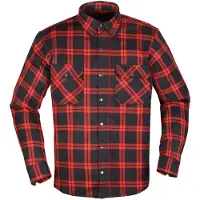 Modeka Colden Motoshirt Zwart Rood Maat M