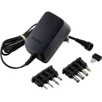 Voltcraft VC-11258690, netvoeding met stekker, instelbaar op 3 V/DC, 4.5 V/DC, 5 V/DC, 6 V/DC, 7.5 V/DC, 9 V/DC, 12 V/DC, 1 A, 12 W