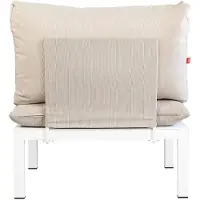 Fiam Domino Metal Part For Backrest/armrest - Banken Aluminium White - 487 BS