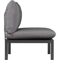 Fiam Domino Metal Part For Backrest/armrest - Banken Aluminium Anthracite - 487 AN