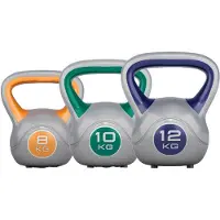 Gorilla Sports Voordeelset Kettlebells 8, 10 en 12 kg Kunststof Trendy