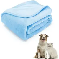 Nobleza Huisdierdeken - 120x100 cm - Zachte kattendeken - Kittendeken - Dierendeken - Honden deken - Blauw