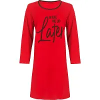 Temptation Dames Nachthemd - Bigshirt - Rood - Maat L