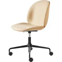 Gubi Beetle Draaistoel Gestoffeerde Voorkant Flair 134 - Bureaustoelen Polyester Beige - 10129712