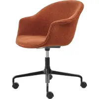 Gubi Bat Meeting Chair bureaustoel volledig bekleed Belsuede special fr dedar 133-zwarte poten