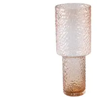 Ptmd collection PTMD Vaas Blane - 12x12x32 cm - Glas - Bruin