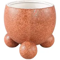 Ptmd Bloempot Malinda - 20x20x18 cm - Keramiek - Oranje