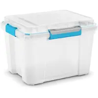 Kis Scuba opbergbox M - 45L - 39x49,5x34cm - Wit/blauwe clips