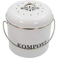Intirilife compostemmer voor de keuken - 21.5 x 19 x 20.5 cm - inhoud van 3 liter - container voor afval