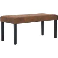 vidaXL Bankje 106 cm kunstsuède bruin