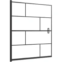 vidaXL Douchewand 116x140 cm ESG zwart
